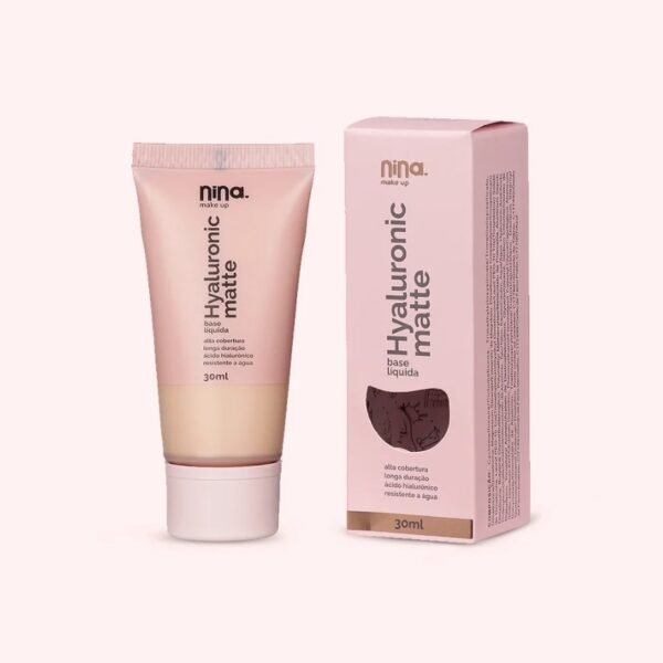 BASE LIQUIDA HYALURONIC MATTE - NINA MAKE UP - Imagem 2