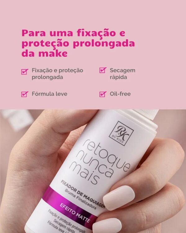Fixador de Maquiagem Ruby Kisses - Bruma Retoque Nunca Mais - 50ml - Imagem 3