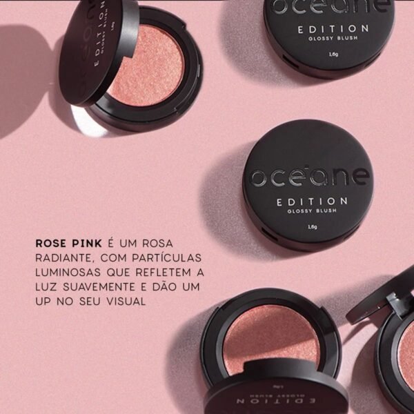 Mini Blush Cintilante - Glossy Blush Rose Pink Océane Edition 1,6g - Imagem 7