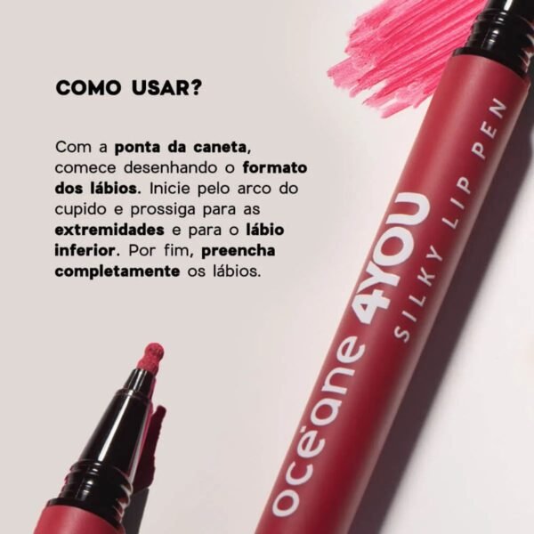 Caneta Batom - Silky Lip Pen 4you 0,6ml - Imagem 2
