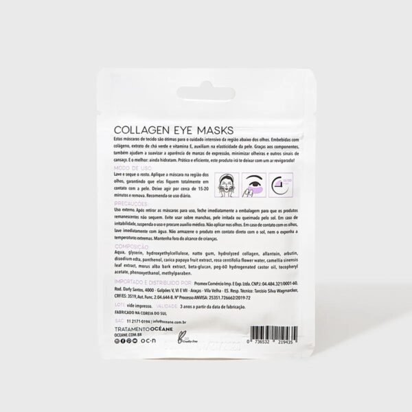 Máscara Para Olhos com Colágeno - Collagen Eye Mask 30un - Imagem 5