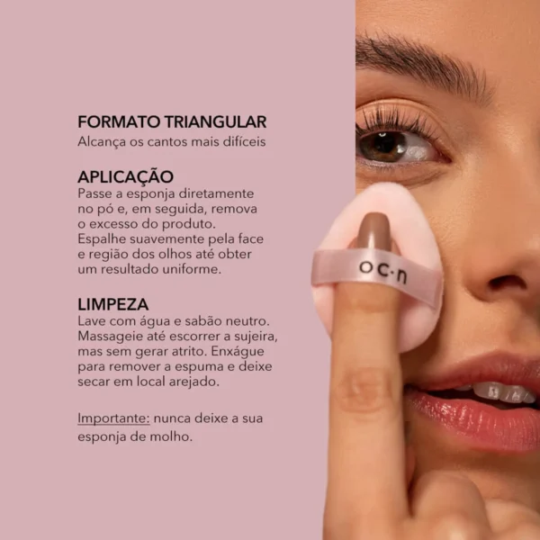 Mini Esponja Para Acabamento Rosa - Mini Powder Puff Océane Edition - Imagem 2