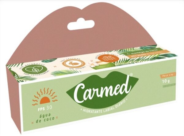 Hidratante Labial Carmed Água de Coco FPS30 10g - CIMED