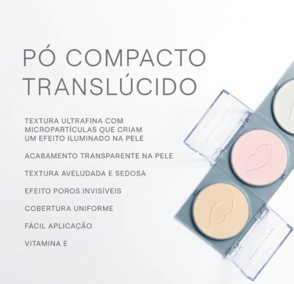 Pó Compacto Translúcido Cor Jujuba - BOCA ROSA - Imagem 2
