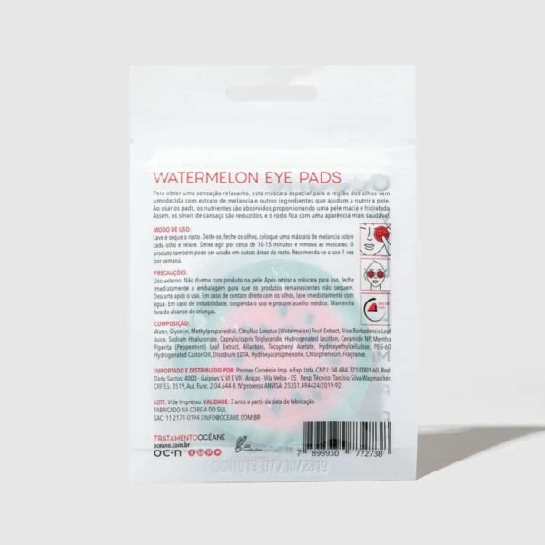 Máscara para Olhos de Melancia - Watermelon Eye Pads 10un - Imagem 4