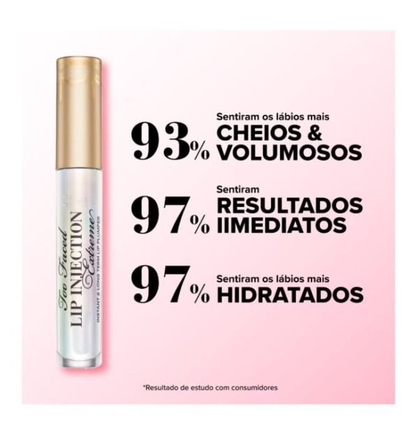 Gloss Hidratante Volumizador Too Faced Plumper Labial Lip Injection Extreme Transparente - Imagem 4