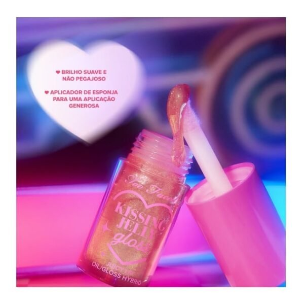 Lip Oil Gloss Labial Kissing Jelly Too Faced Pinã Colada - Imagem 3