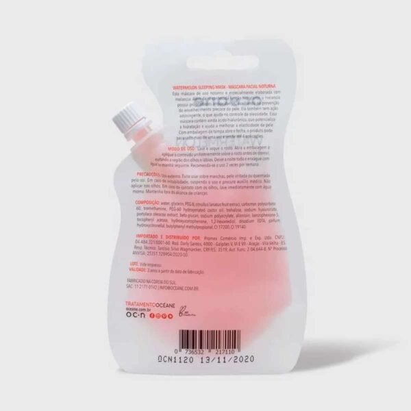 Máscara Facial Noturna com Melancia - Watermelon Sleep Mask 35ml - Imagem 2