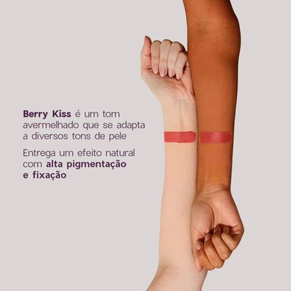 Blush em Bastão Vermelho - Blush Stick Berry Kiss Océane Purple 14g - Imagem 4