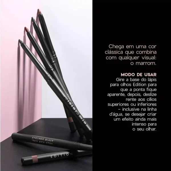 Lápis De Olhos Retrátil Marrom - Eyeliner Brown Edition Océane - Imagem 3