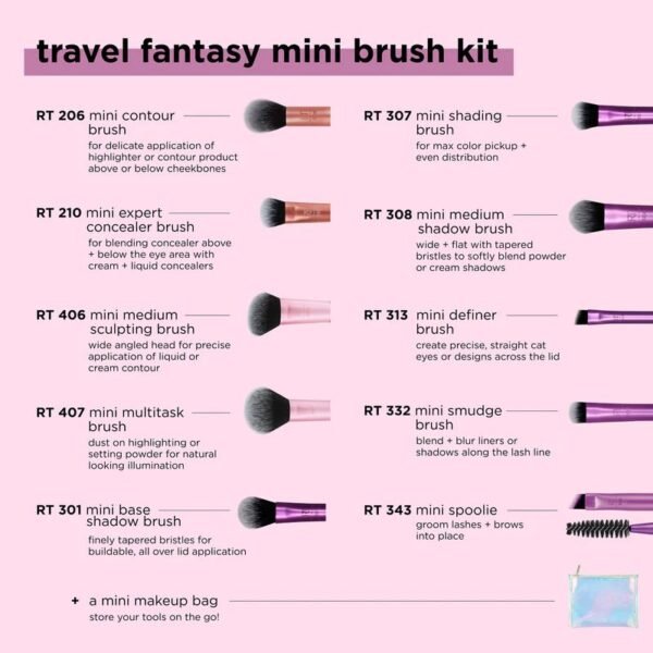 Kit De Pincéis Real Techniques 10 Mini + Travel Bag - Imagem 8