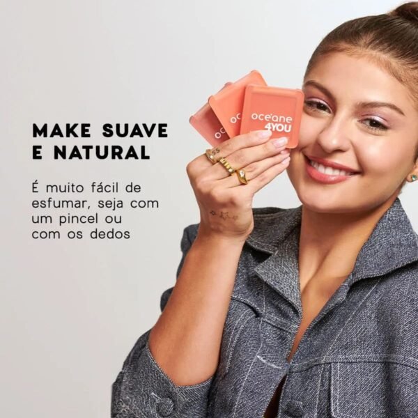 Blush Cremoso - Fluffy Blush 4you 7g - Imagem 4