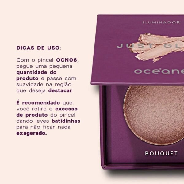 Iluminador Rosa - Just Glow Bouquet Océane Purple 6,5g - Imagem 7