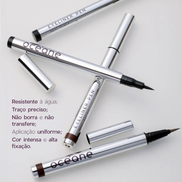 Caneta Delineadora de Olhos Preta - Eyeliner Real Black Océane Purple 1,8g - Imagem 3