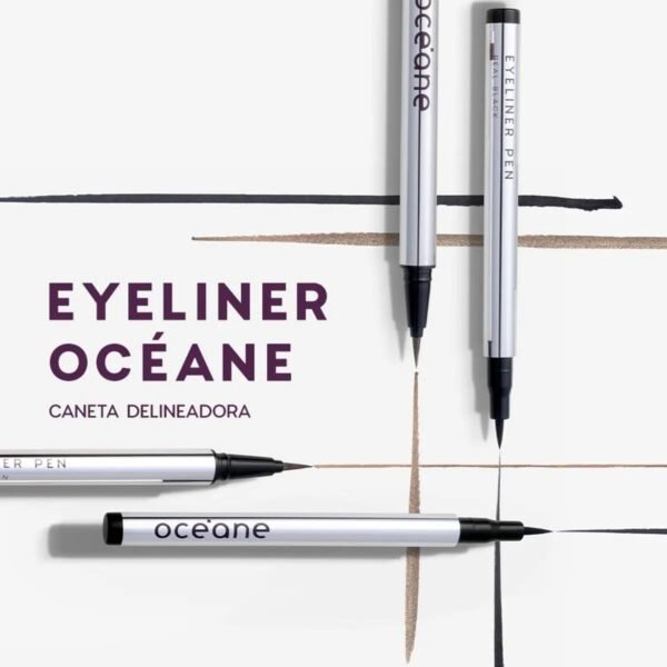 Caneta Delineadora de Olhos Preta - Eyeliner Real Black Océane Purple 1,8g - Imagem 2