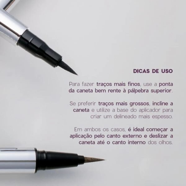 Caneta Delineadora de Olhos Preta - Eyeliner Real Black Océane Purple 1,8g - Imagem 4