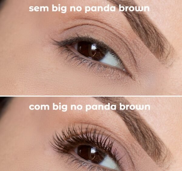 Máscara para Cílios Big No Panda Brown Vizzela 5g - 100% Original Rímel a Prova D'agua - Imagem 8