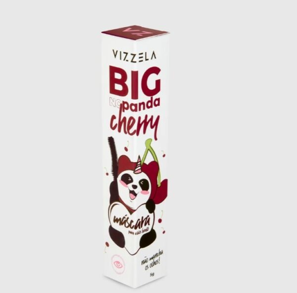 Máscara Rímel para Cílios Big No Panda Cherry Bordô Vinho Vizzela 100% Original - Imagem 3