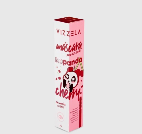 Máscara de Cílios No Panda Cherry Bordô - Vizzela Lançamento 100% Original Rímel - Imagem 5