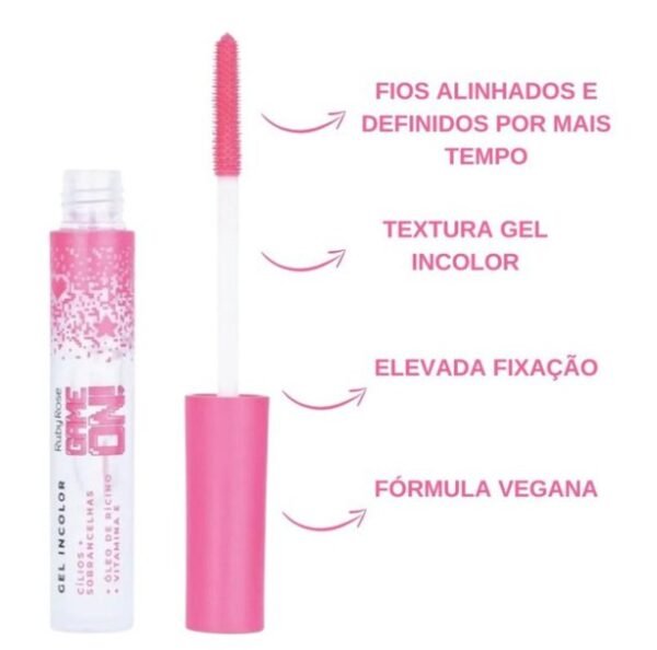 Gel Incolor Cílios + Sobrancelhas Ruby Rose - Game On 3,8ml - Ruby Rose - Imagem 9