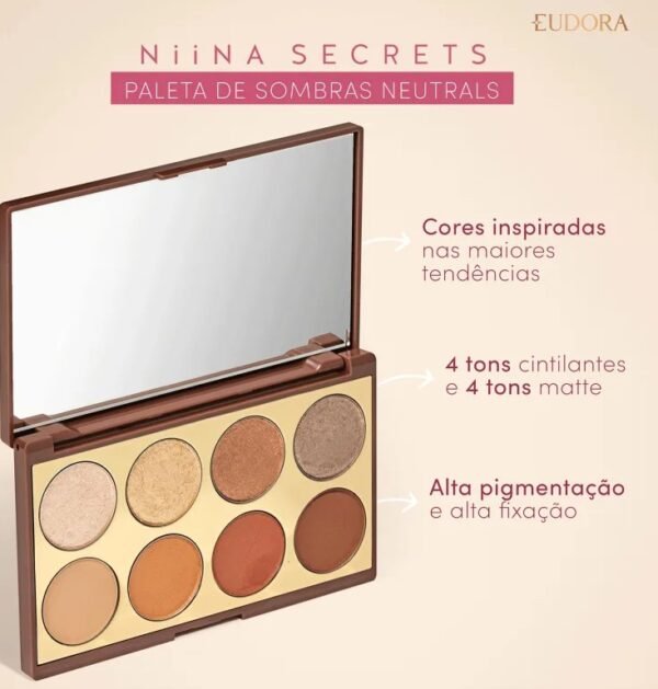 Paleta de Sombra Niina Secrets Neutrals 5,6g - Imagem 2