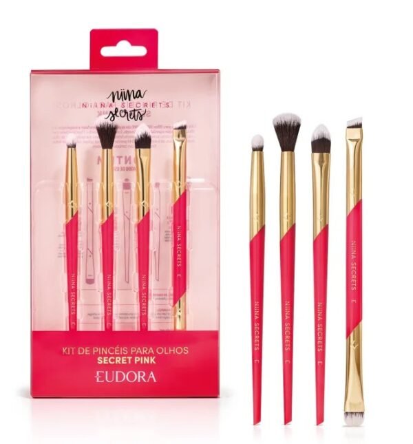 Kit Pincéis para Olhos Secret Pink Niina Secrets - Imagem 2