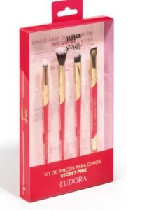 Kit Pincéis para Olhos Secret Pink Niina Secrets